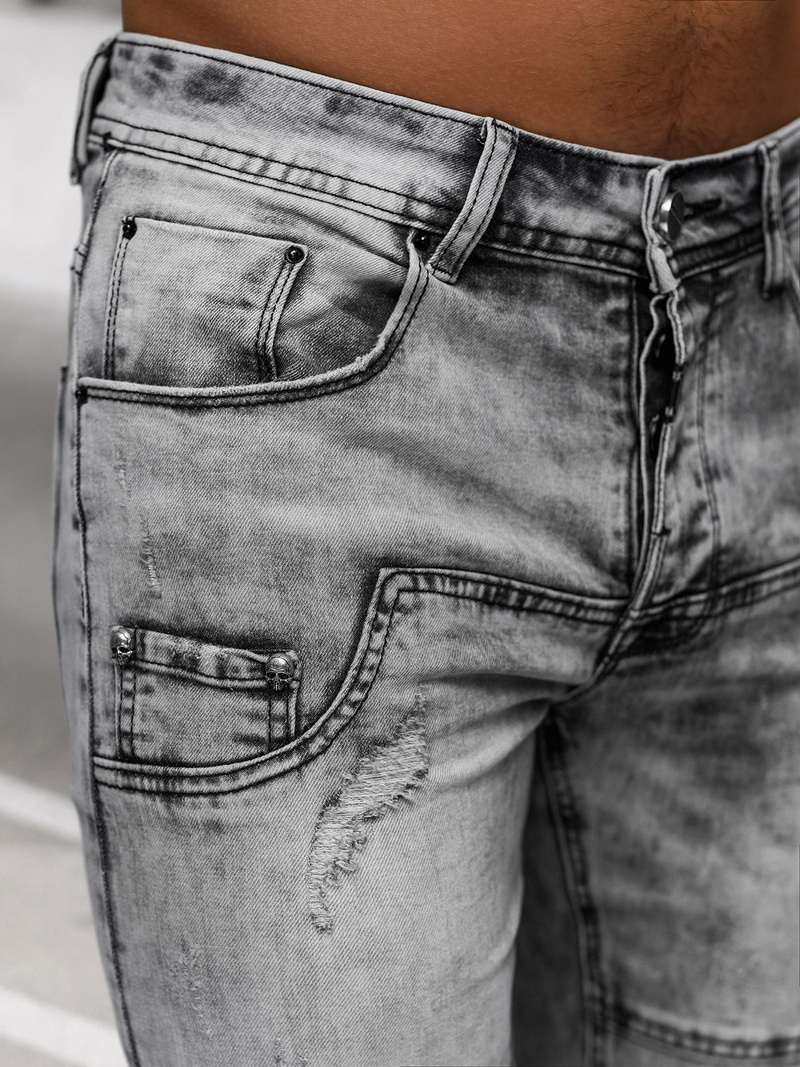 Vīriešu džinsi grafīta OZONEE NB/MP0163N