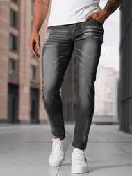 Vīriešu džinsi grafīta OZONEE NB/MP0199GSZ