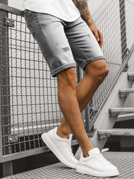 Vīriešu džinsa šorti grafīta OZONEE B/55107