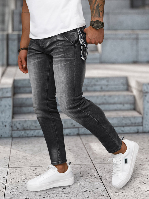 Vīriešu džinsi debesu melni OZONEE NB/MP0091N