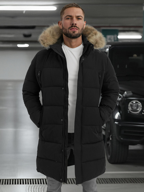 Vīriešu parka melna OZONEE JS/25M9803/392Z