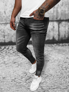 Vīriešu džinsi melni OZONEE NB/MP0199N