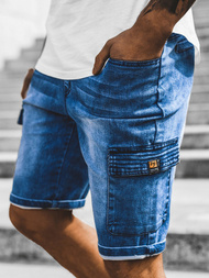 Vīriešu džinsa šorti debesu zili OZONEE RF/HY330/3