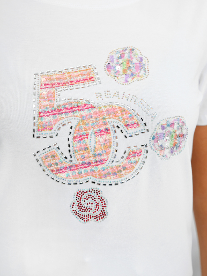 Sieviešu T-krekls Balts OZONEE JS/95T2552/1