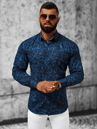 Vīriešu krekls debesu tumši zila OZONEE O/V02