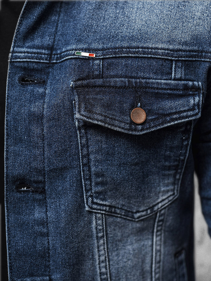 Vīriešu džinsu jaka zila OZONEE NB/MJ523BS