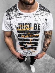 Vīriešu T-krekls balts OZONEE JS/KS1983Z