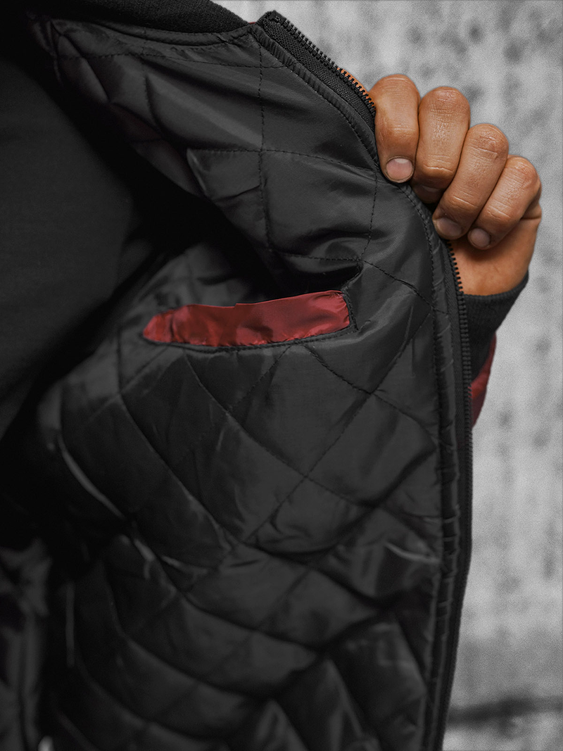 Vīriešu virsjaka bordosarkana OZONEE JS/AK95Z