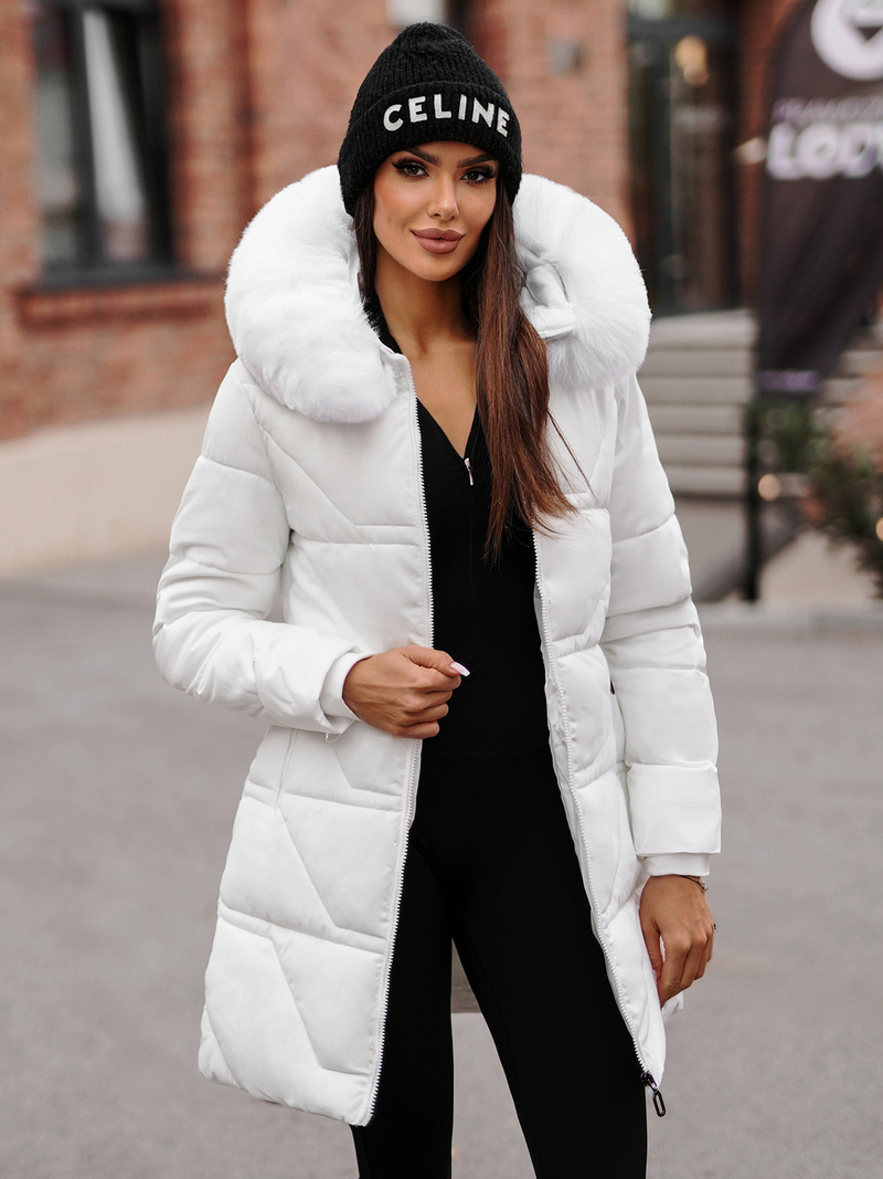 Sieviešu jaka balta OZONEE JS/16M9099/281