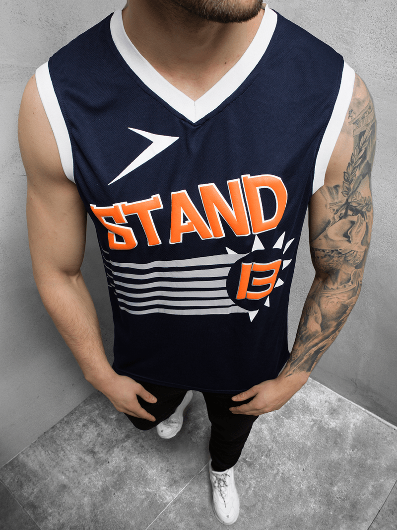 Vīriešu T-krekls tumši zils OZONEE JS/68S10175