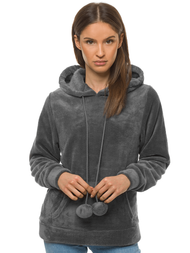 Sieviešu jaka ar kapuci tumši pelēka OZONEE JS/HH033/2