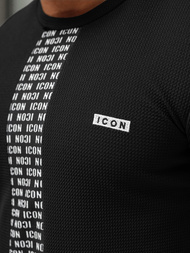 Vīriešu t-krekls melns OZONEE O/B1211