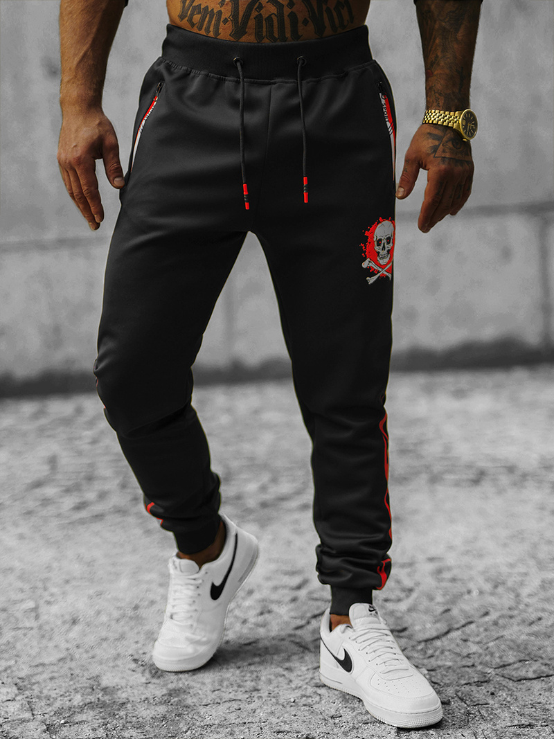 Vīriešu sporta bikses melnas OZONEE JS/K10237Z