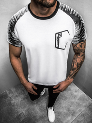 Vīriešu T-krekls balts OZONEE JS/KS2072Z