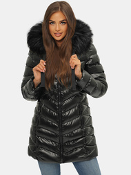 Sieviešu ziemas jaka melna OZONEE JS/M778/392B