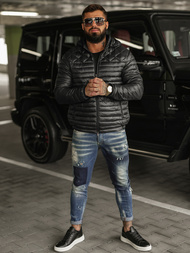 Vīriešu jaka melna OZONEE JS/16M9328/392BZ