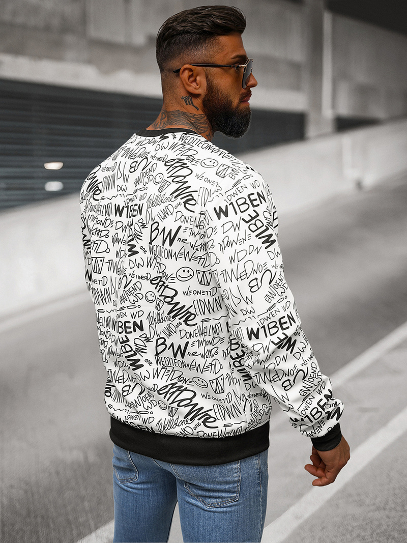 Vīriešu jaka balta OZONEE JS/8B1218/1