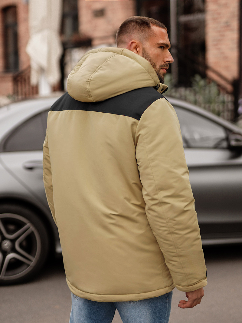 Vīriešu ziemas jaka smilšu OZONEE JS/22M322/62Z