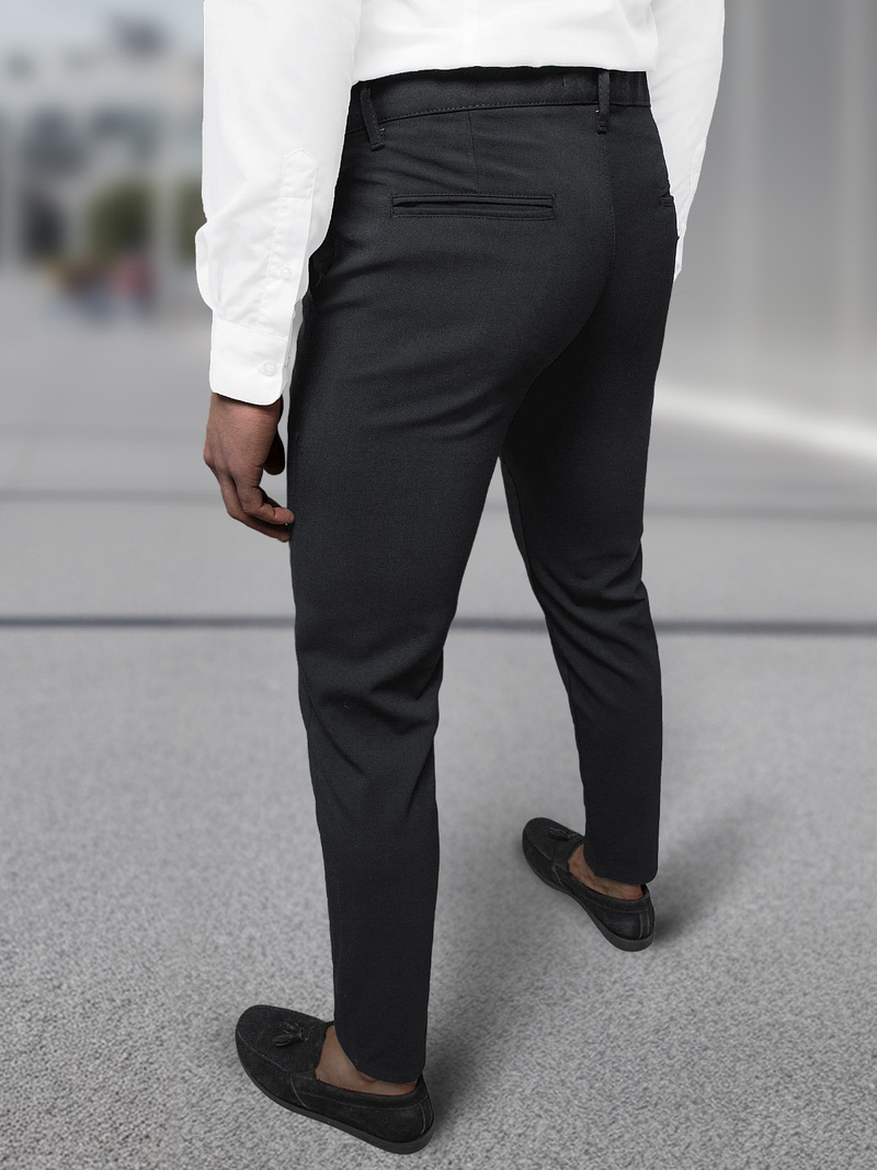 Vīriešu chino bikses melni OZONEE DJ/5526