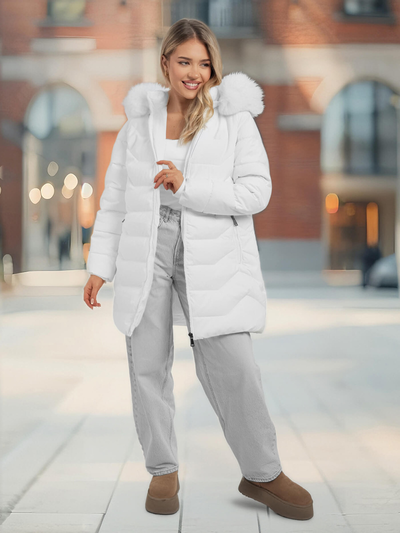 Sieviešu jaka balta OZONEE JS/16M9121/281Z