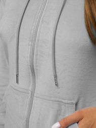 Sieviešu velūra treniņtērpa komplekts pelēks OZONEE JS/8C1176/2Z