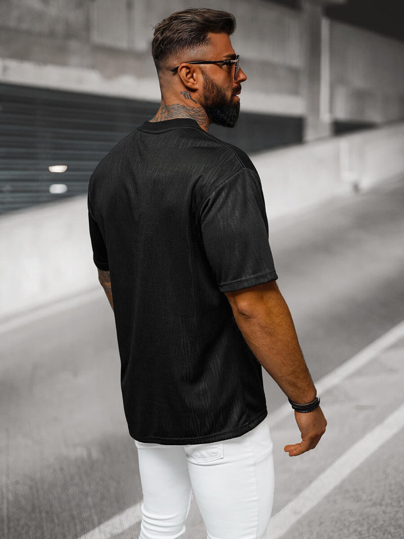 Vīriešu T-krekls Melns OZONEE O/3C333