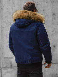 Vīriešu ziemas virsjaka tumši zila OZONEE JS/M2019/215