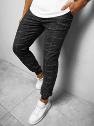  Vīriešu chino bikses melni OZONEE DJ/2276/22