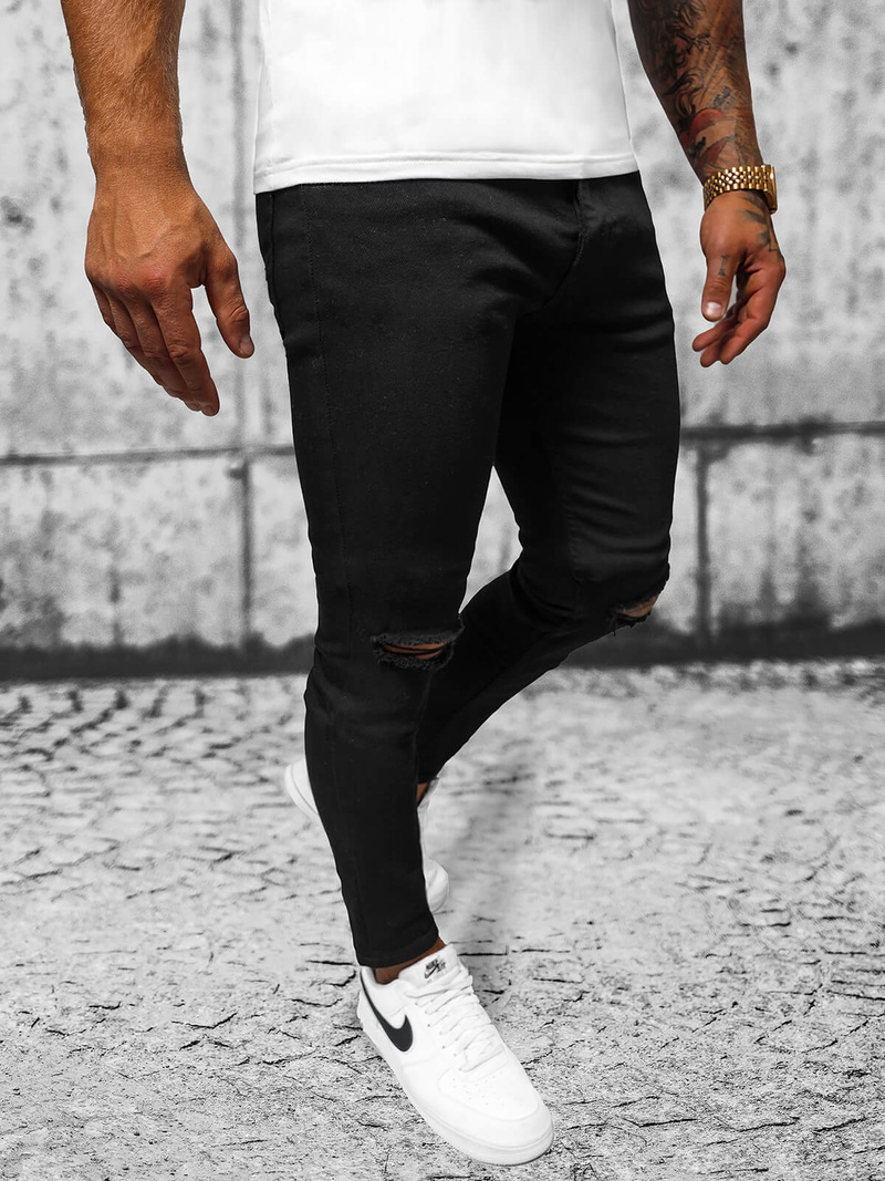 Vīriešu džinsi melni OZONEE E/5391/02