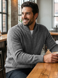 Vīriešu svīteris grafīta OZONEE JS/59B3611/5