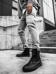 Sneakers augsti melni OZONEE KN/022