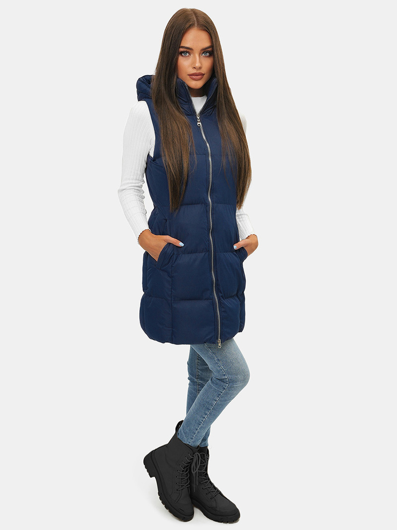 Sieviešu veste tumši zila OZONEE JS/M721/215
