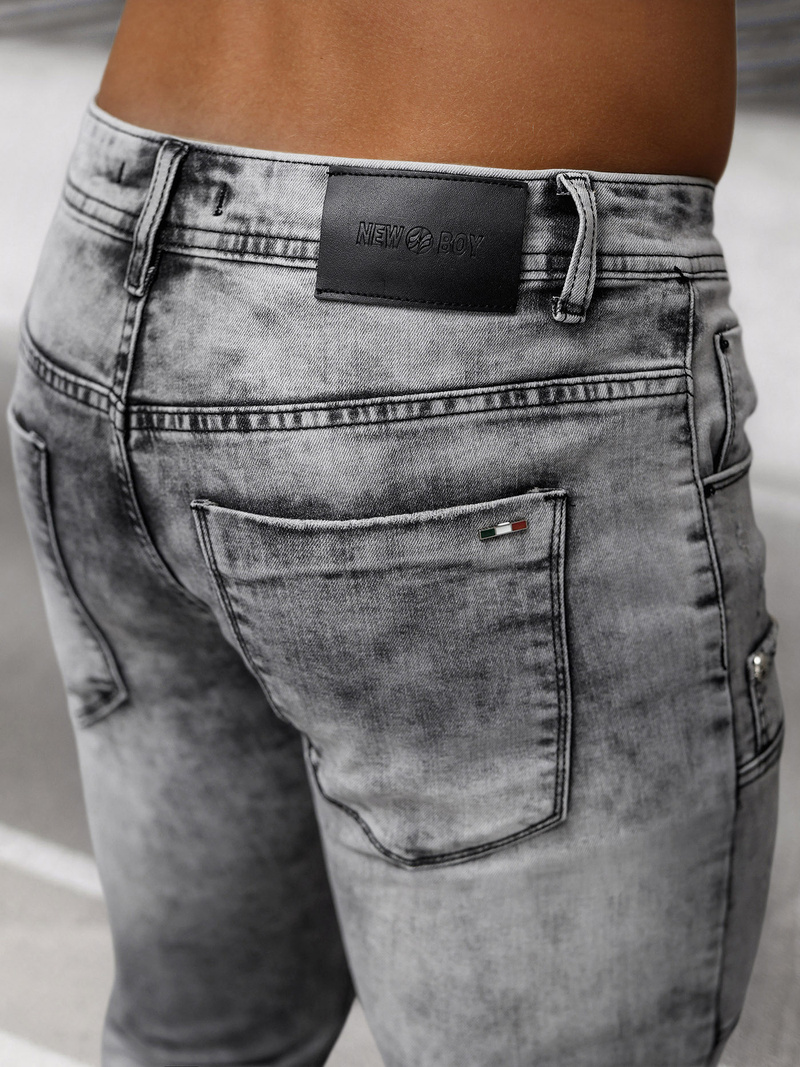 Vīriešu džinsi grafīta OZONEE NB/MP0163N