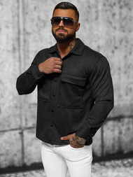 Vīriešu krekls melns OZONEE O/GOM23039