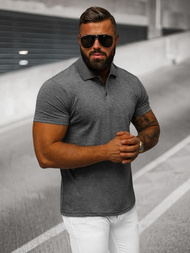 Vīriešu polo krekls grafīta OZONEE JS/8T80/5Z