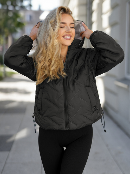 Sieviešu jaka melni-smilšu OZONEE JS/16M9315/392B