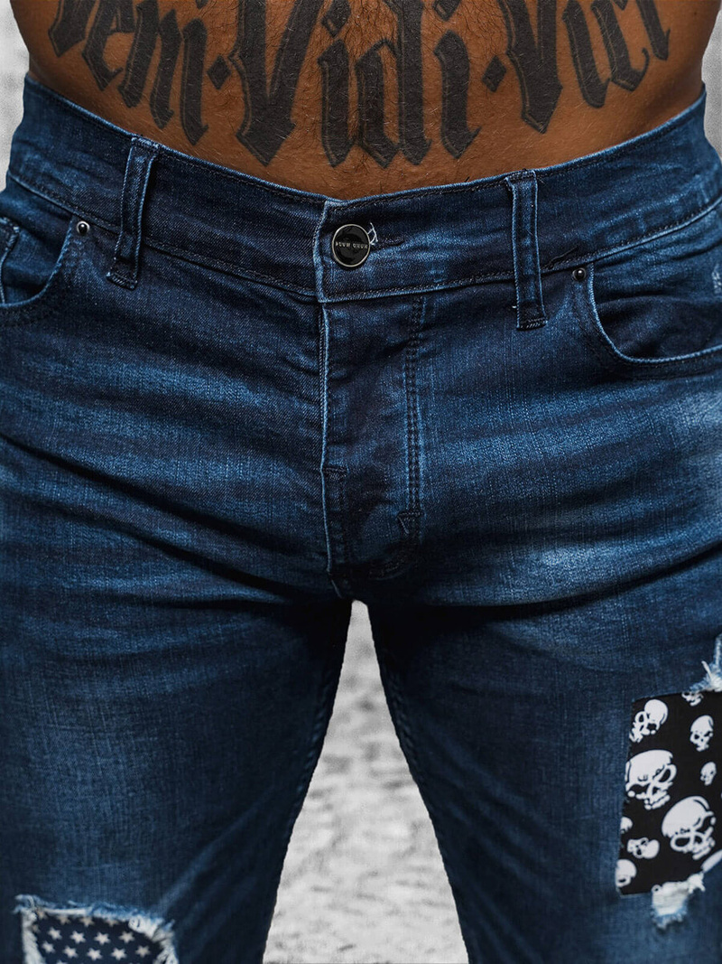 Vīriešu džinsi zili OZONEE NB/MP0015BS