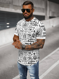 Vīriešu t-krekls balts OZONEE O/P1347