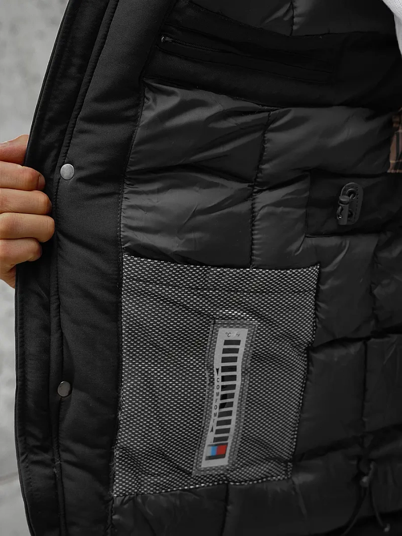 Vīriešu virsjaka melna OZONEE JS/M713/392