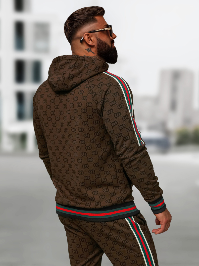 Vīriešu treniņtērps tumši-smilšu OZONEE O/FF5111AB