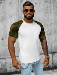 Vīriešu t-krekls balts-kamuflāžas OZONEE JS/8T82/2Z