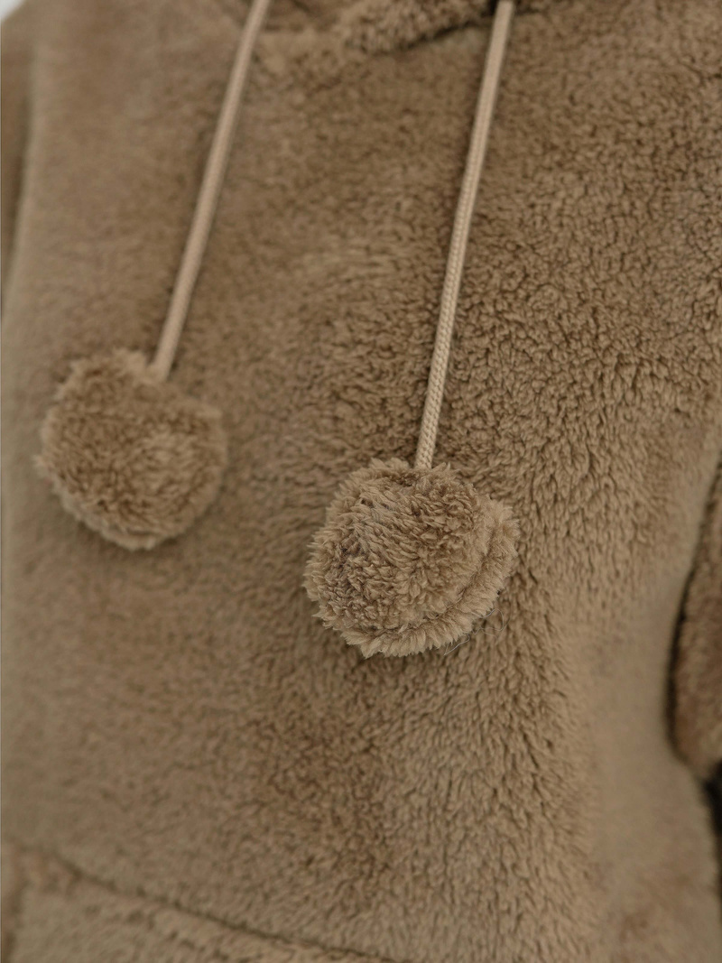 Sieviešu džemperis ar kapuci camel OZONEE JS/HH192/157