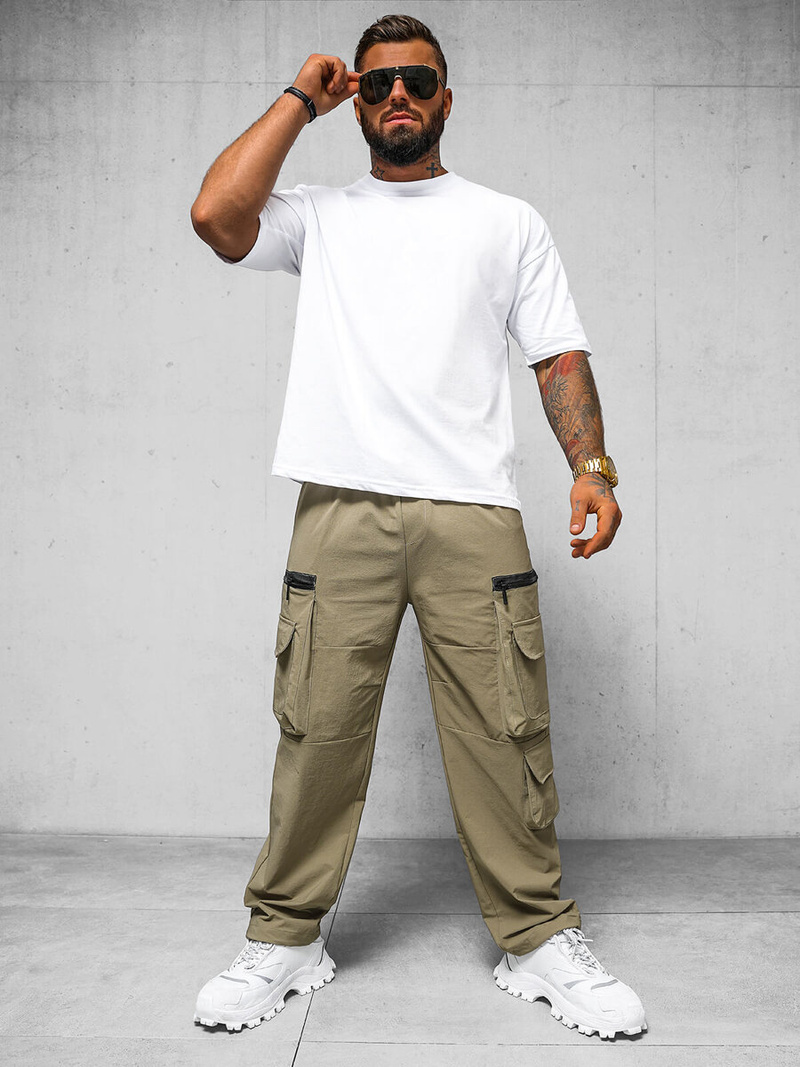 Vīriešu Bikses Sötét-Bézs OZONEE O/PS5526