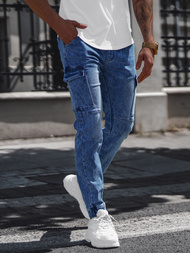 Vīriešu jogger bikses debesu zili OZONEE NB/MP0058B