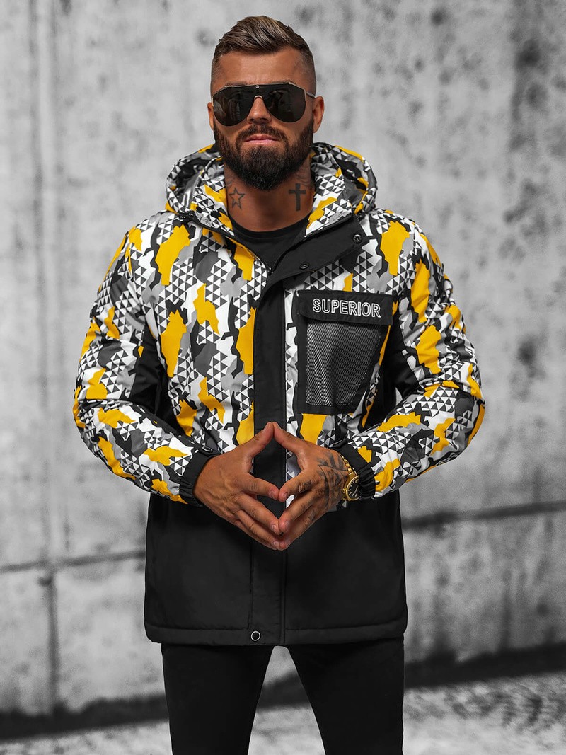 Vīriešu virsjaka kamuflāža-dzeltena OZONEE JS/M36/254