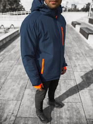 Vīriešu ziemas virsjaka tumši zila OZONEE JS/HH011/50Z