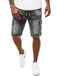 Vīriešu džinsa šorti grafīta OZONEE RF/HY330/1