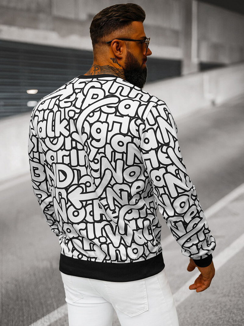 Vīriešu jaka balta OZONEE JS/8B1137/1