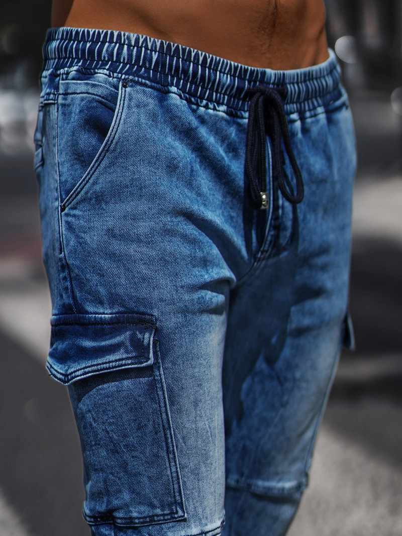 Vīriešu jogger bikses debesu zili OZONEE NB/MP0058B