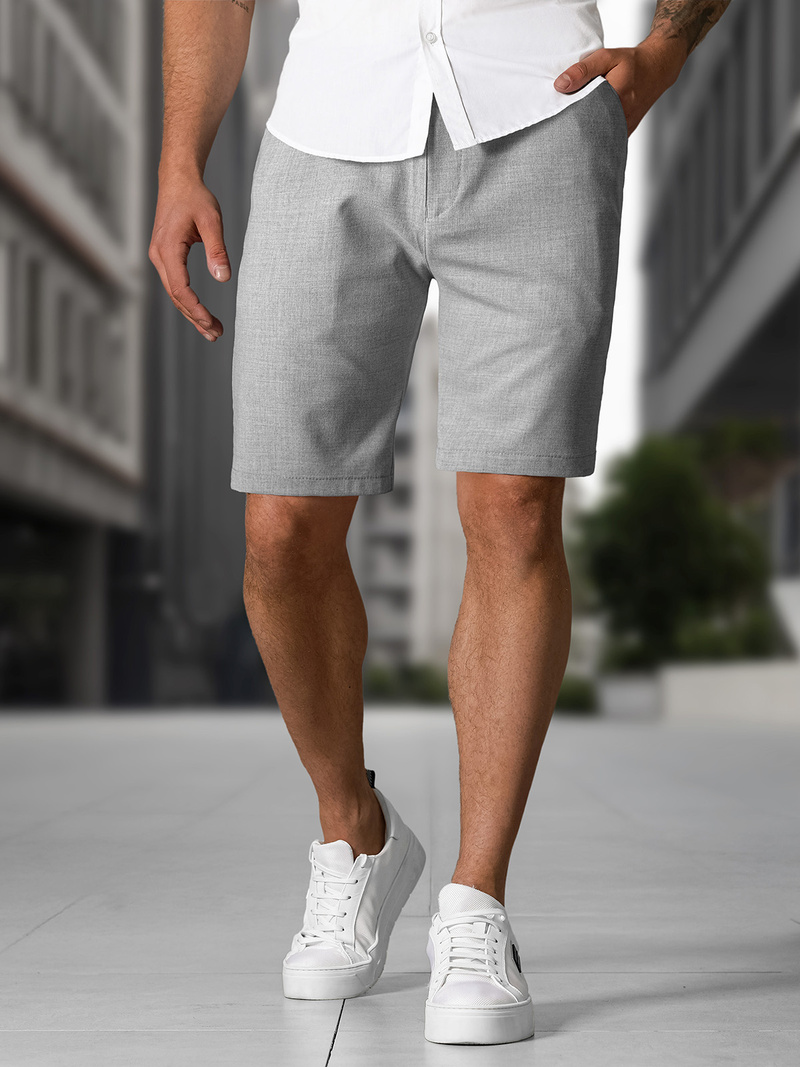 Vīriešu chino šorti pelēkas OZONEE DJ/4400